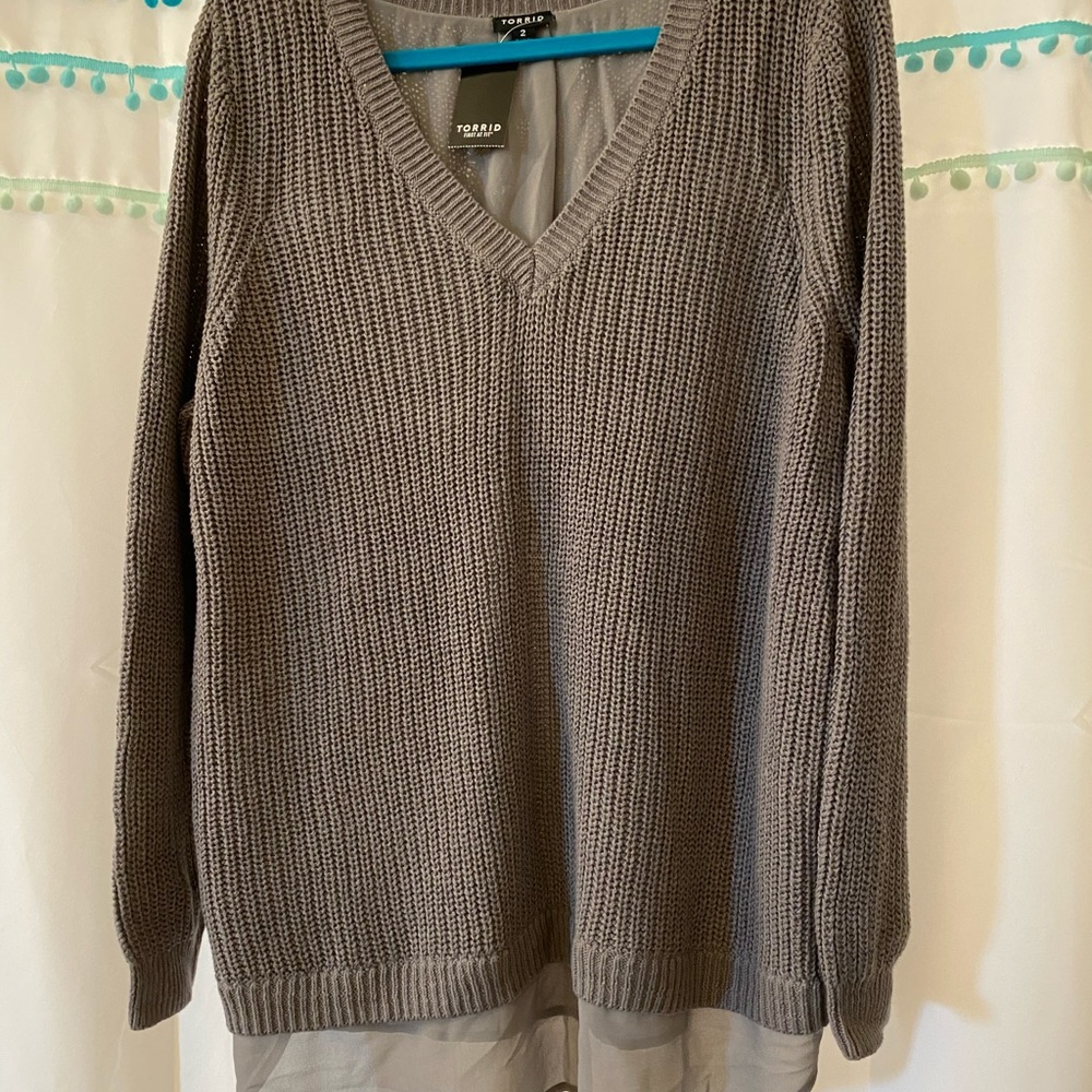 Grey Sweater from Torrid! BRAND NEW WITH TAGS!